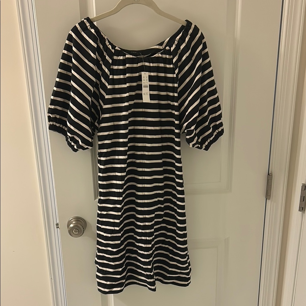Black and White Striped Dress